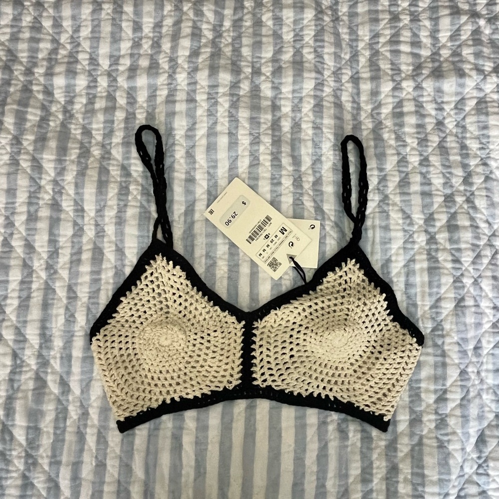 NWT ZARA CROCHET TOP